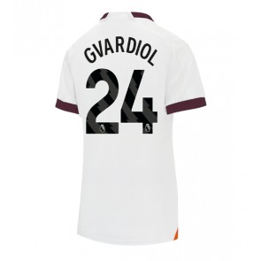 Manchester City Josko Gvardiol #24 Replica Away Stadium Shirt for Women 2023-24 Short Sleeve
